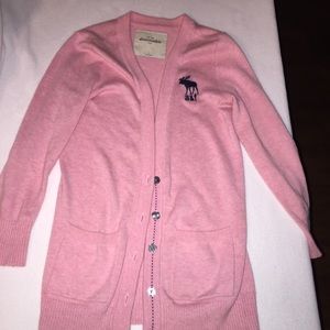 Light pink Abercrombie youth size cardigan
